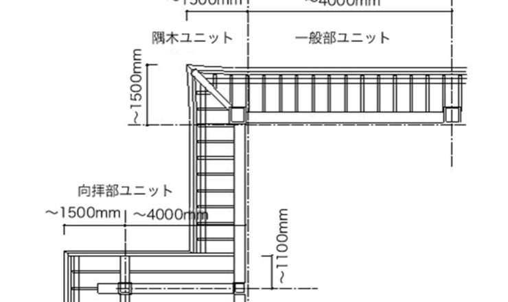 アルミ社寺軒先枠組建築工法の仕様詳細